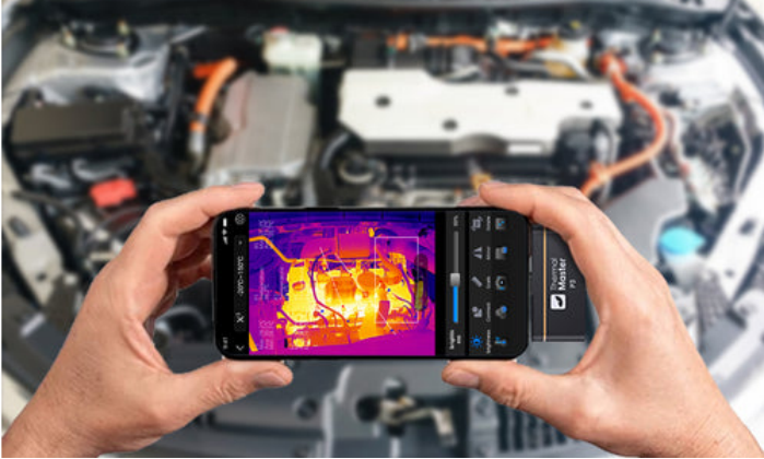 Using mobile phone thermal imaging to detect car alternators