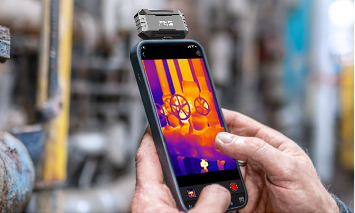 Using a mobile phone thermal imager to inspect pipelines