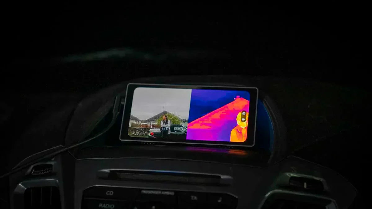 Vehicle-mounted thermal imaging night vision system