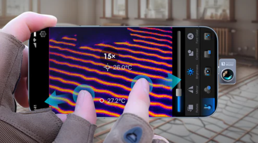 Using a mobile phone thermal imager to check the wiring layout of your home