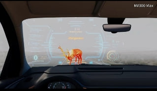 Monitoring road conditions ahead from inside the vehicle.