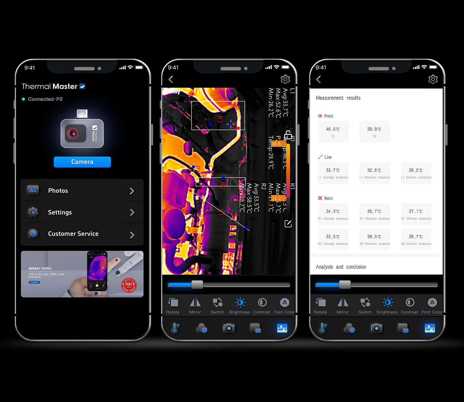 Thermal Master P2 Pro connects to phone app to capture images and generate professional thermal reports.