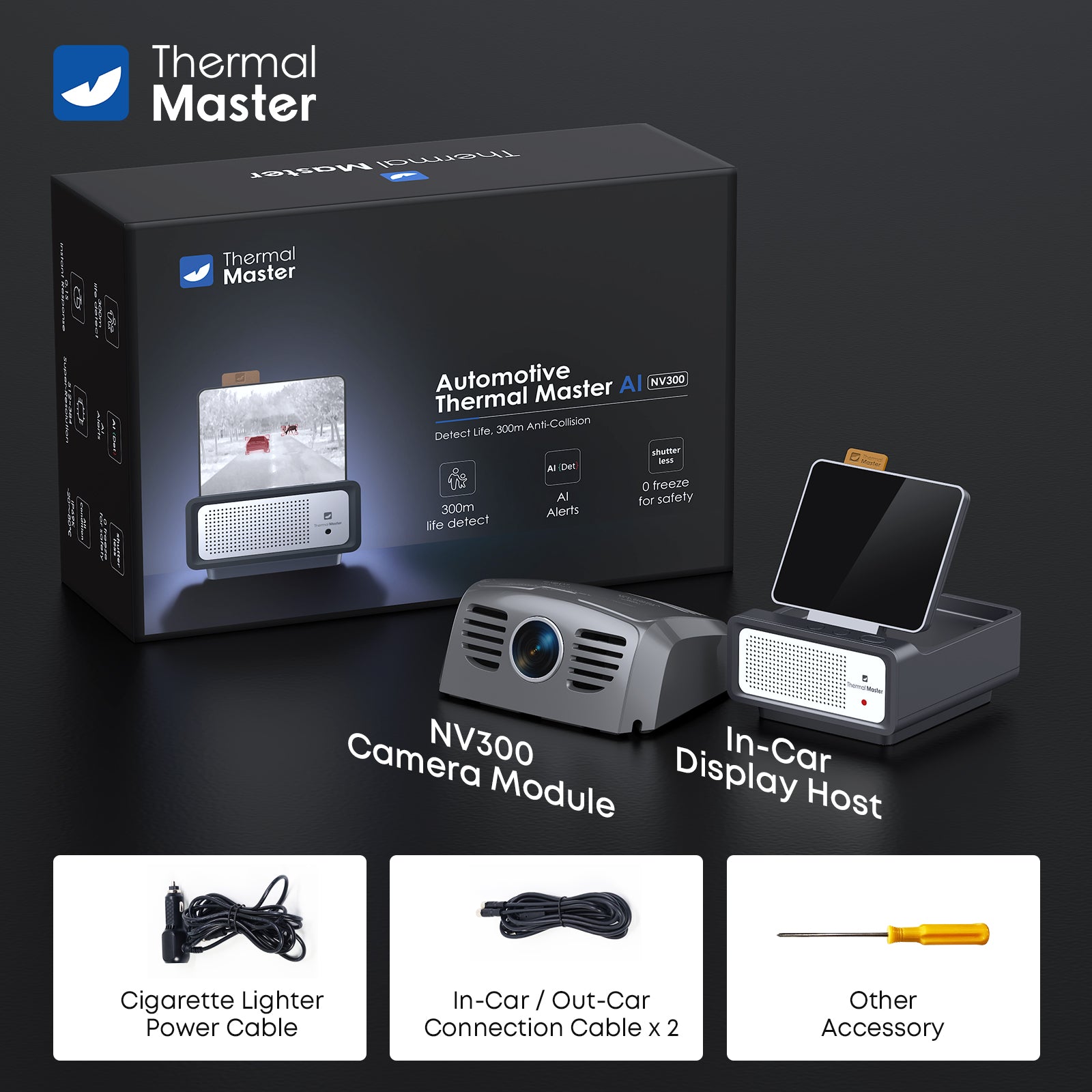 Thermal Master NV300, 300 Meter Kollisionsschutz bei Nacht