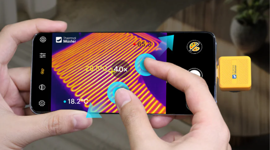 Using a smartphone thermal imager to inspect underfloor heating