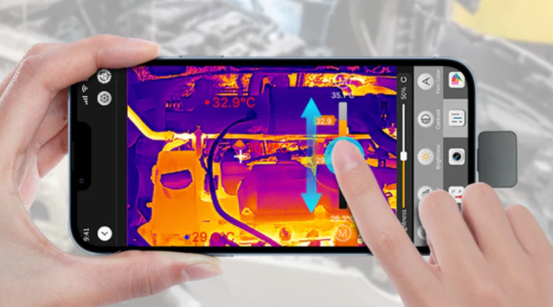 Adjusting the detection details of the mobile phone thermal imager