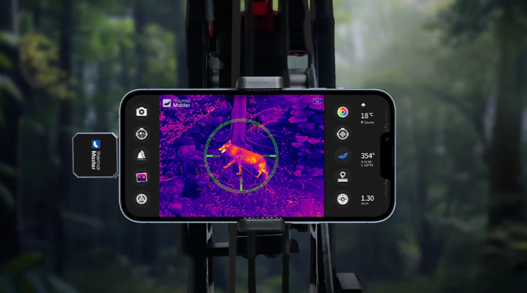 Mobile phone-based thermal monocular for observing prey