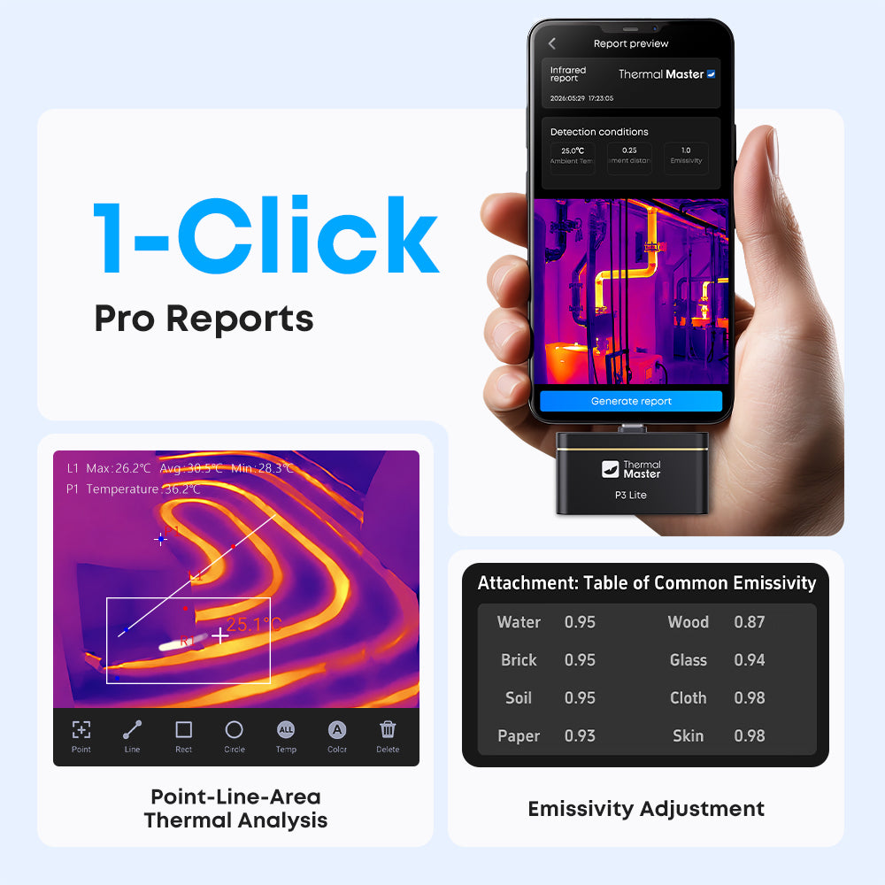 P3 Lite Thermal Camera for iPhone & Android | Beyond Clear