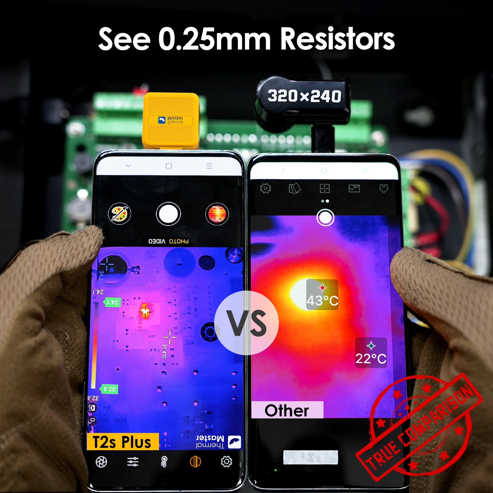 ThermalMaster T2s Plus, 8mm Macro Temperature Measurement Master