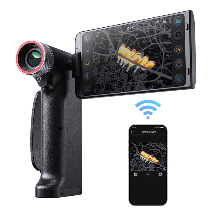 Wireless birdwatching thermal camera with live thermal image streaming and real-time viewing on a smartphone