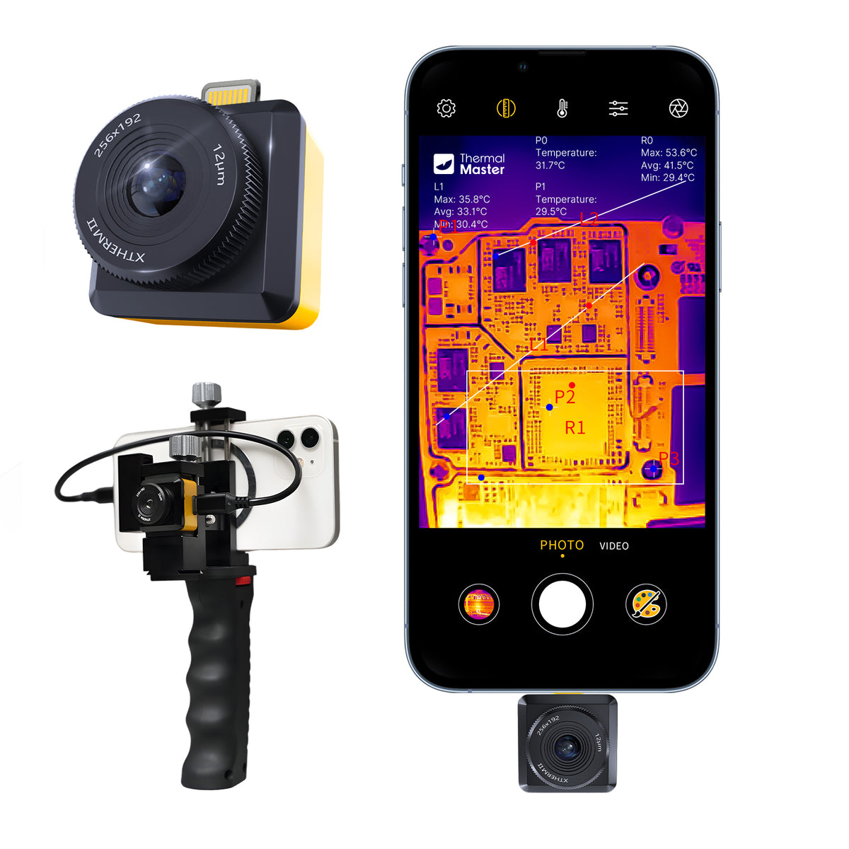 Thermal Master T2S Pro, 8mm Macro Temperature Measurement Master